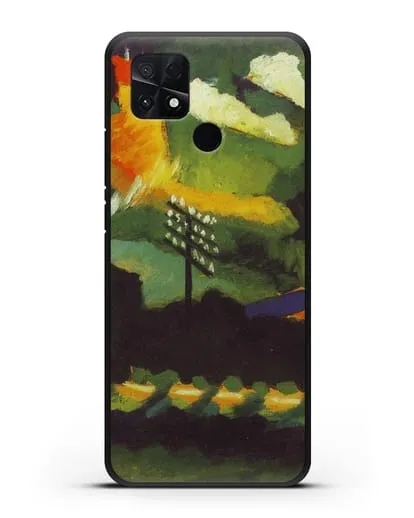 Чехол Вид Мурнау с железной дорогой и замком (Кандинский Василий) силиконовый для Xiaomi Poco C40