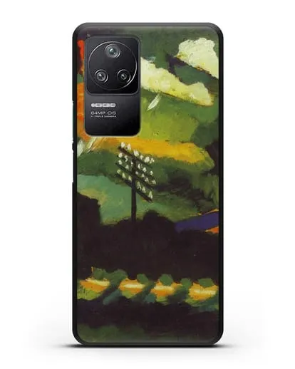 Чехол Вид Мурнау с железной дорогой и замком (Кандинский Василий) силиконовый для Xiaomi Poco F4