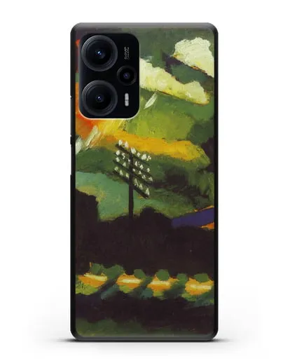 Чехол Вид Мурнау с железной дорогой и замком (Кандинский Василий) силиконовый для Xiaomi Poco F5