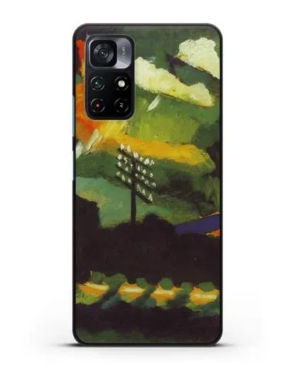 Чехол Вид Мурнау с железной дорогой и замком (Кандинский Василий) силиконовый для Xiaomi Poco M4 Pro 5G