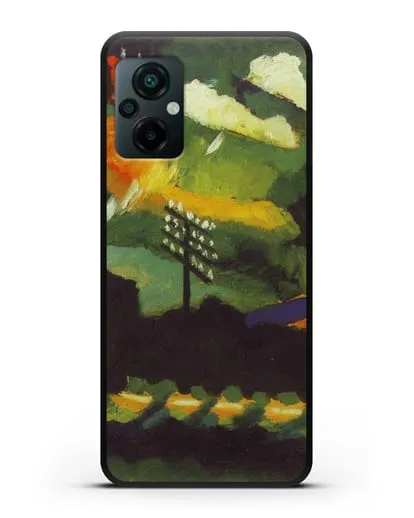 Чехол Вид Мурнау с железной дорогой и замком (Кандинский Василий) силиконовый для Xiaomi Poco M5