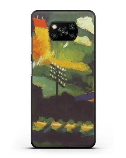 Чехол Вид Мурнау с железной дорогой и замком (Кандинский Василий) силиконовый для Xiaomi Poco X3