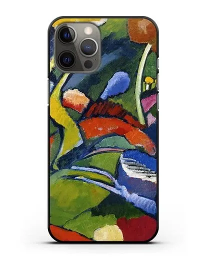 Чехол Два всадника и лежащая фигура (Кандинский Василий) силиконовый для iPhone 12 Pro Max