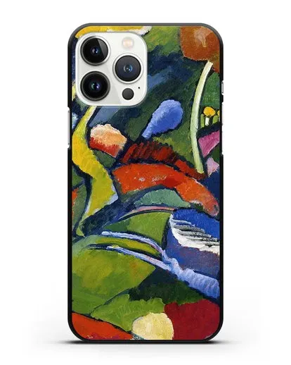 Чехол Два всадника и лежащая фигура (Кандинский Василий) силиконовый для iPhone 13 Pro Max