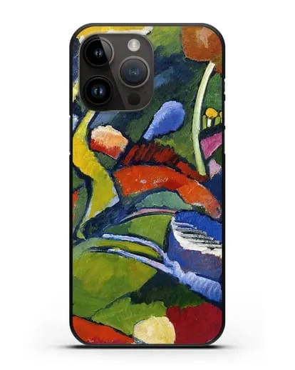 Чехол Два всадника и лежащая фигура (Кандинский Василий) силиконовый для iPhone 14 Pro Max