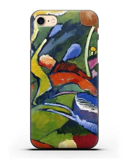 Чехол Два всадника и лежащая фигура (Кандинский Василий) силиконовый для iPhone 7