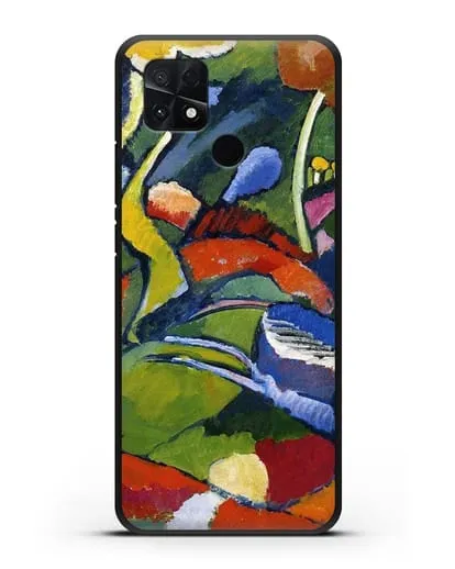 Чехол Два всадника и лежащая фигура (Кандинский Василий) силиконовый для Xiaomi Poco C40