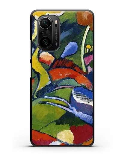 Чехол Два всадника и лежащая фигура (Кандинский Василий) силиконовый для Xiaomi Poco F3