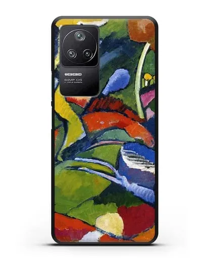 Чехол Два всадника и лежащая фигура (Кандинский Василий) силиконовый для Xiaomi Poco F4