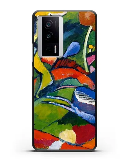Чехол Два всадника и лежащая фигура (Кандинский Василий) силиконовый для Xiaomi Poco F5 Pro