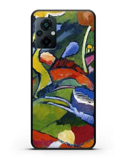 Чехол Два всадника и лежащая фигура (Кандинский Василий) силиконовый для Xiaomi Poco M5