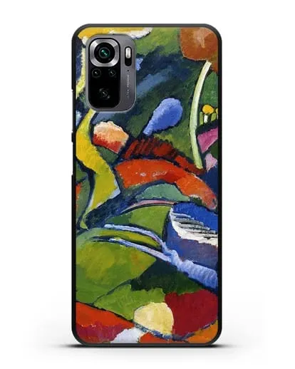 Чехол Два всадника и лежащая фигура (Кандинский Василий) силиконовый для Xiaomi Poco M5s