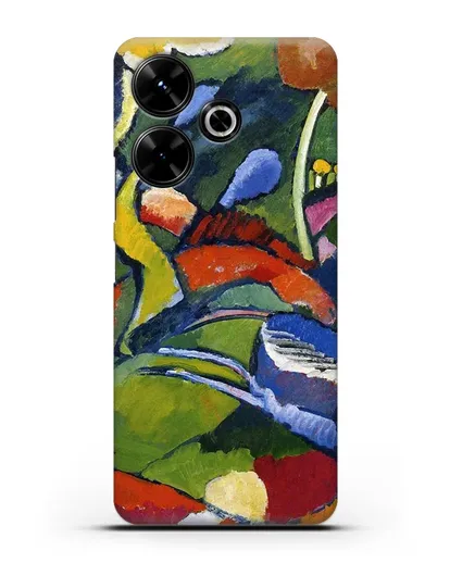 Чехол Два всадника и лежащая фигура (Кандинский Василий) силиконовый для Xiaomi Poco M6