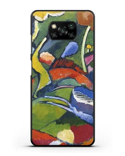 Чехол Два всадника и лежащая фигура (Кандинский Василий) силиконовый для Xiaomi Poco X3