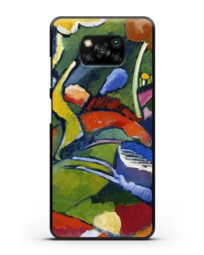Чехол Два всадника и лежащая фигура (Кандинский Василий) силиконовый для Xiaomi Poco X3 Pro