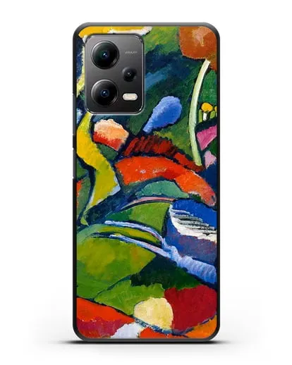 Чехол Два всадника и лежащая фигура (Кандинский Василий) силиконовый для Xiaomi Poco X5