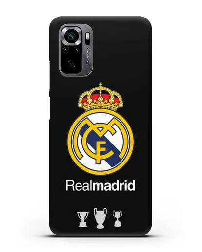 Чехол Реал Мадрид с логотипом и кубками силиконовый для Xiaomi Poco M5s