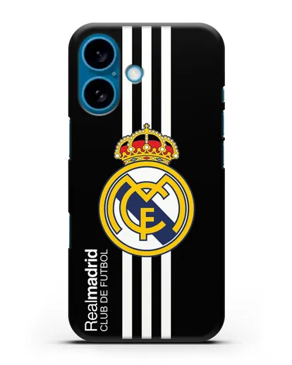 Чехол с надписью Real Madrid Club de Futbol силиконовый для iPhone 16