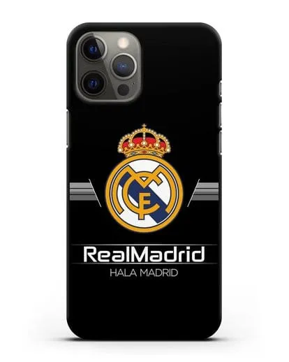 Чехол с логотипом Real Madrid и надписью Hala Madrid силиконовый для iPhone 12 Pro Max