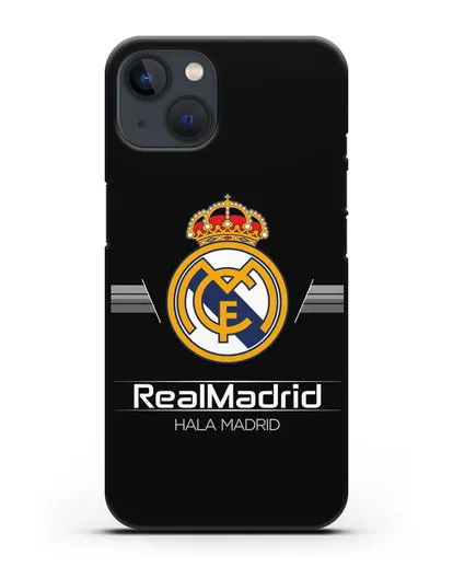 Чехол с логотипом Real Madrid и надписью Hala Madrid силиконовый для iPhone 13