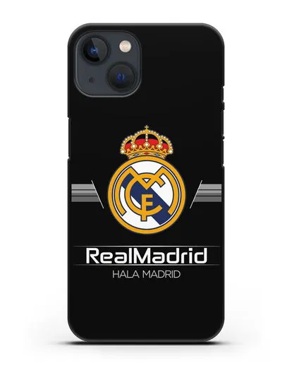 Чехол с логотипом Real Madrid и надписью Hala Madrid силиконовый для iPhone 13 Mini