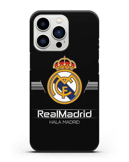 Чехол с логотипом Real Madrid и надписью Hala Madrid силиконовый для iPhone 13 Pro