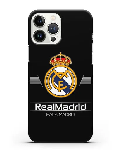 Чехол с логотипом Real Madrid и надписью Hala Madrid силиконовый для iPhone 13 Pro Max