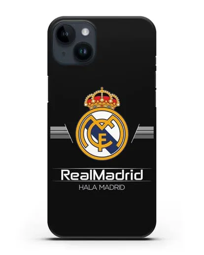 Чехол с логотипом Real Madrid и надписью Hala Madrid силиконовый для iPhone 14 Plus