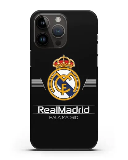 Чехол с логотипом Real Madrid и надписью Hala Madrid силиконовый для iPhone 14 Pro Max