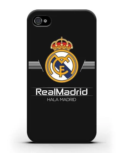Чехол с логотипом Real Madrid и надписью Hala Madrid силиконовый для iPhone 4/4s