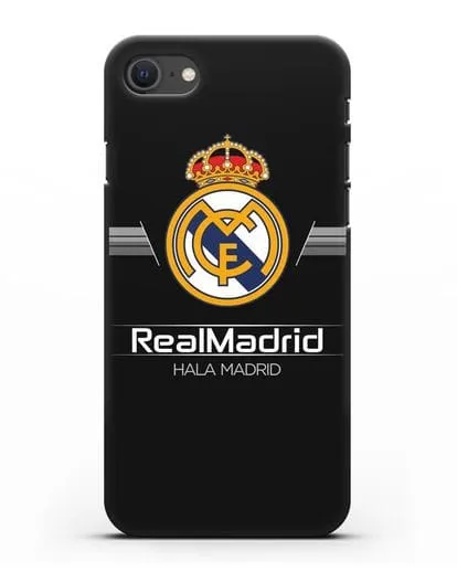Чехол с логотипом Real Madrid и надписью Hala Madrid силиконовый для iPhone SE 2020