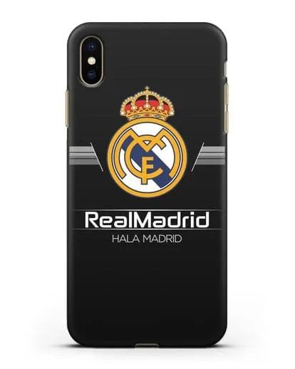 Чехол с логотипом Real Madrid и надписью Hala Madrid силиконовый для iPhone XS Max