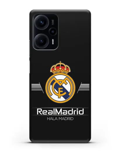 Чехол с логотипом Real Madrid и надписью Hala Madrid силиконовый для Xiaomi Poco F5