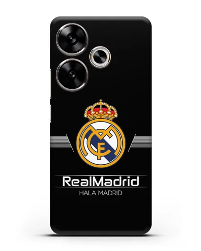 Чехол с логотипом Real Madrid и надписью Hala Madrid силиконовый для Xiaomi Poco F6