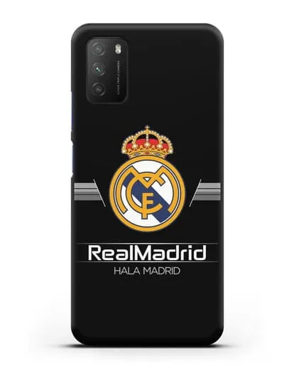 Чехол с логотипом Real Madrid и надписью Hala Madrid силиконовый для Xiaomi Poco M3