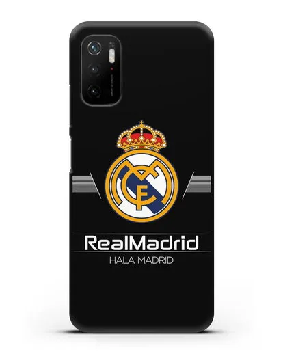 Чехол с логотипом Real Madrid и надписью Hala Madrid силиконовый для Xiaomi Poco M3 Pro