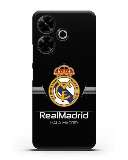 Чехол с логотипом Real Madrid и надписью Hala Madrid силиконовый для Xiaomi Poco M6