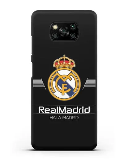 Чехол с логотипом Real Madrid и надписью Hala Madrid силиконовый для Xiaomi Poco X3