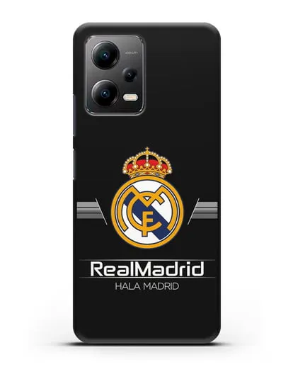 Чехол с логотипом Real Madrid и надписью Hala Madrid силиконовый для Xiaomi Poco X5