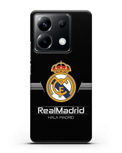 Чехол с логотипом Real Madrid и надписью Hala Madrid силиконовый для Xiaomi Poco X6