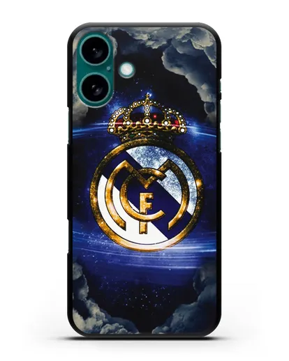 Чехол с картинкой Реал Мадрид силиконовый для iPhone 16 Plus