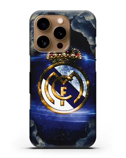 Чехол с картинкой Реал Мадрид силиконовый для iPhone 16 Pro