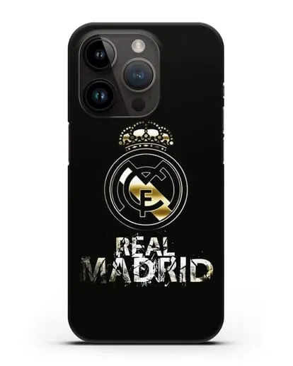 Чехол с логотипом и надписью Real Madrid силиконовый для iPhone 14 Pro