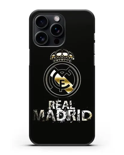 Чехол с логотипом и надписью Real Madrid силиконовый для iPhone 15 Pro Max