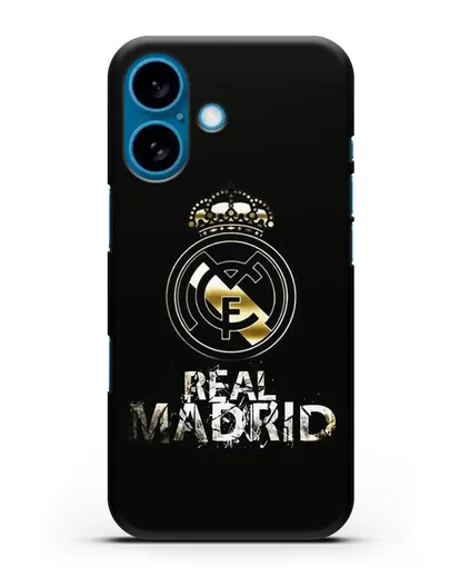 Чехол с логотипом и надписью Real Madrid силиконовый для iPhone 16
