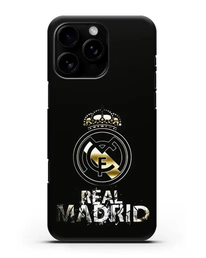 Чехол с логотипом и надписью Real Madrid силиконовый для iPhone 16 Pro Max