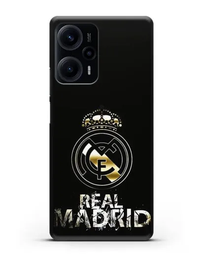 Чехол с логотипом и надписью Real Madrid силиконовый для Xiaomi Poco F5