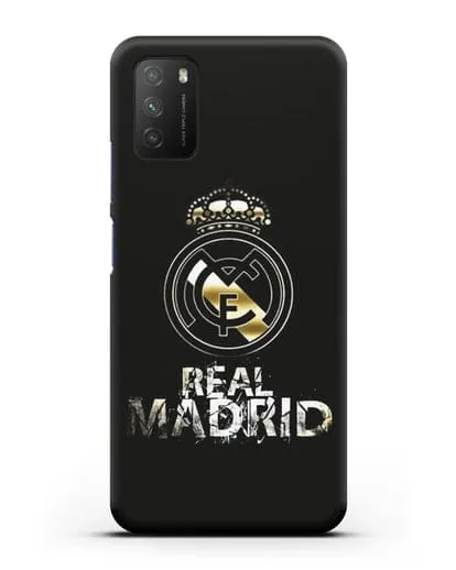 Чехол с логотипом и надписью Real Madrid силиконовый для Xiaomi Poco M3