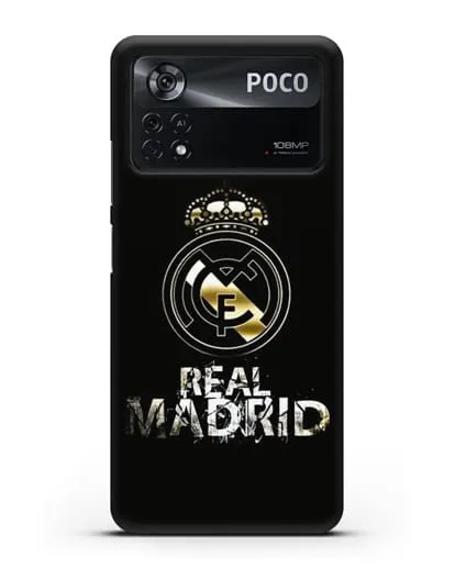 Чехол с логотипом и надписью Real Madrid силиконовый для Xiaomi Poco X4 Pro