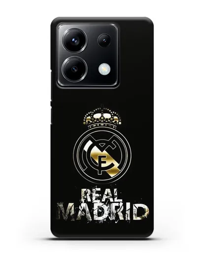 Чехол с логотипом и надписью Real Madrid силиконовый для Xiaomi Poco X6
